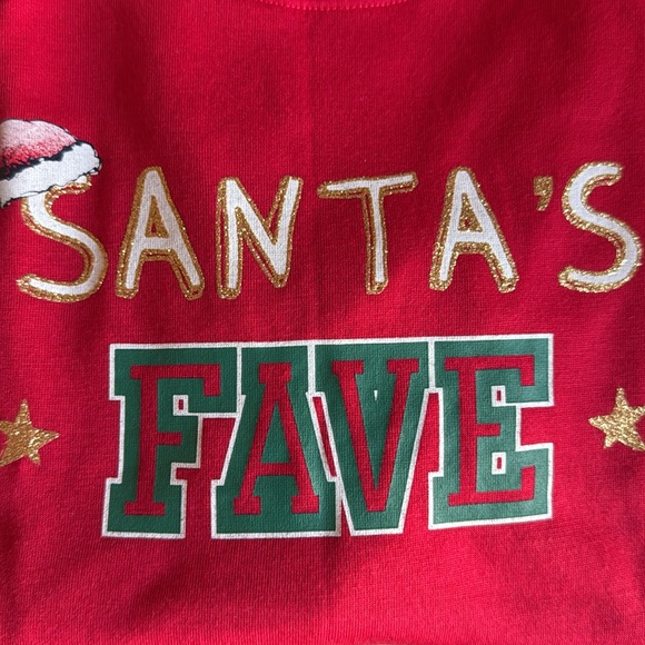 CHRISTMAS 🎅 "SANTA'S FAVE" 🎅 JAMMIES FOR YOUR FAMILY RED TOP SIZE 14 🌟EUC🌟 - Picture 2 of 7